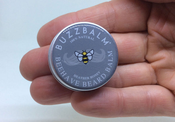 Natural Beard Balm For Men - Helps Your Beard Beehave - Non Greasy Beard Conditioner & Beard Moisturiser Unscented Beard Wax with Beeswax and Melixir®