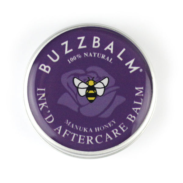 BuzzBalm Ink’d Aftercare Balm a Tattoo Aftercare Cream - All Natural Organic Tattoo Cream with Melixir® that Moisturises Permanent Tattoos Keeping Colours Looking Vibrant